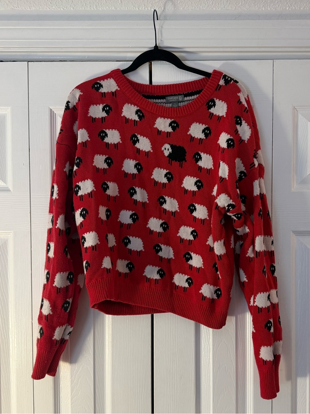 Princess Diana Red Sheep Sweater